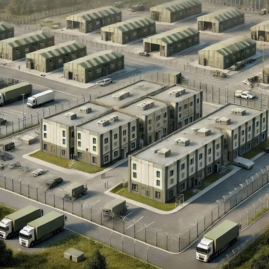 Modular barracks buildings, Source: Techko.eu