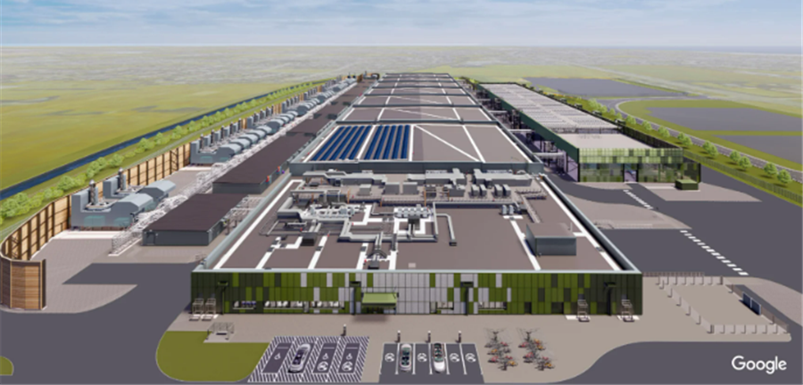 Google’s hyperscale data center in Skien, Norway, under construction by Skanska Norway