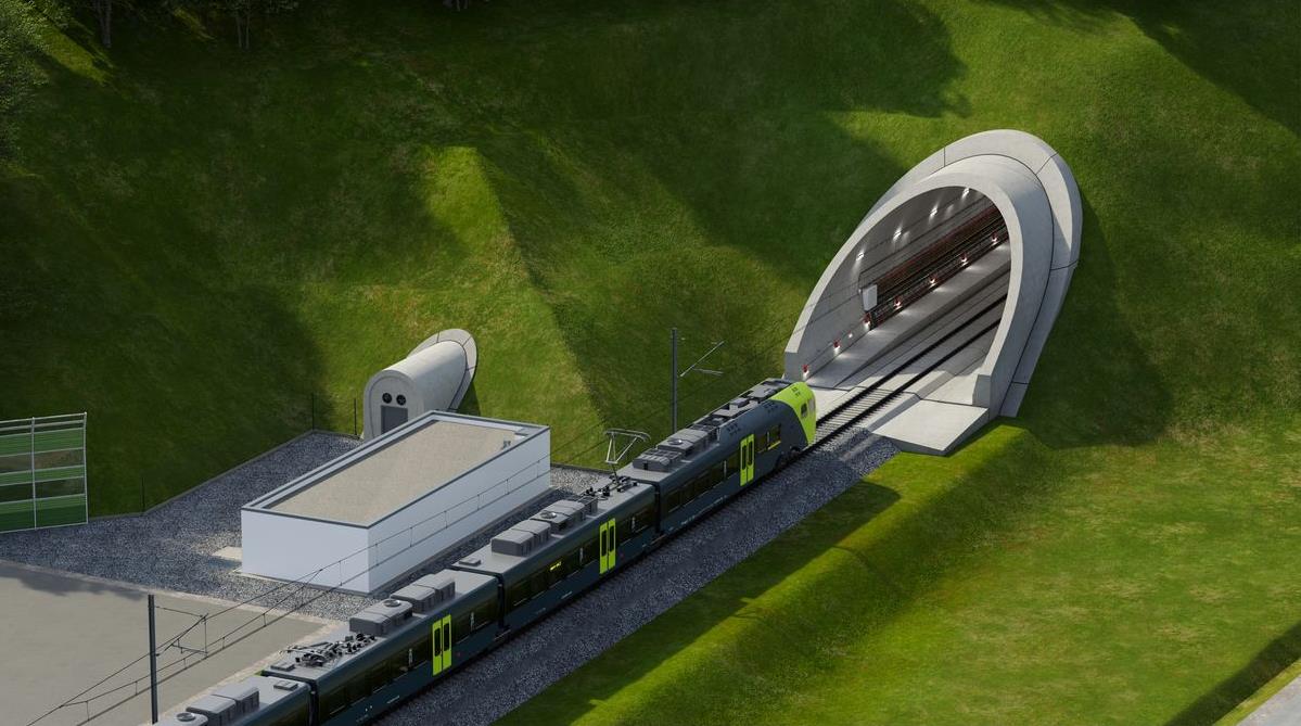 Komora tunelu w ramach linii kolejowej Podłęże-Piekiełko