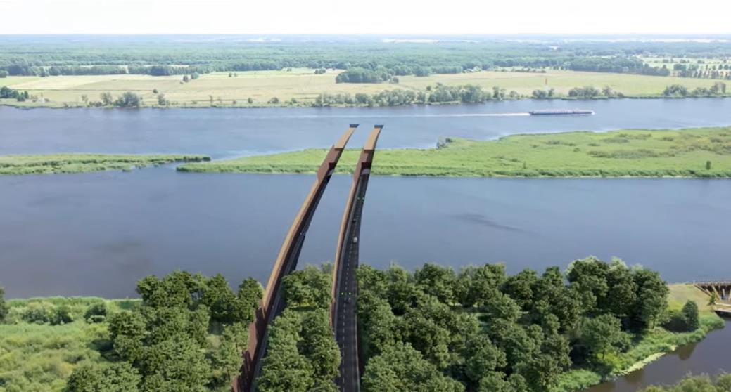 Przekrój tunelu w ramach Zachodniej Obwodnicy Szczecina